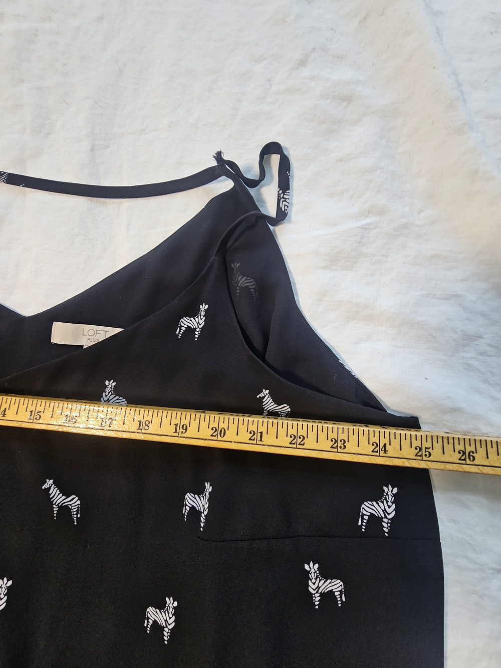 Loft Zebra Print String Strap Top Size 22 - Picture 4 of 7